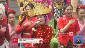 Momen Haru Nyanyikan "Tanah Airku" di Upacara HUT ke-81 RI