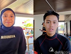 Cerita Dua Pelajar SMP Sukabumi Kibarkan Merah Putih di Dasar Laut