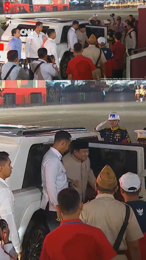Prabowo Hadiri Karnaval Bersatu Nusantara di Monas