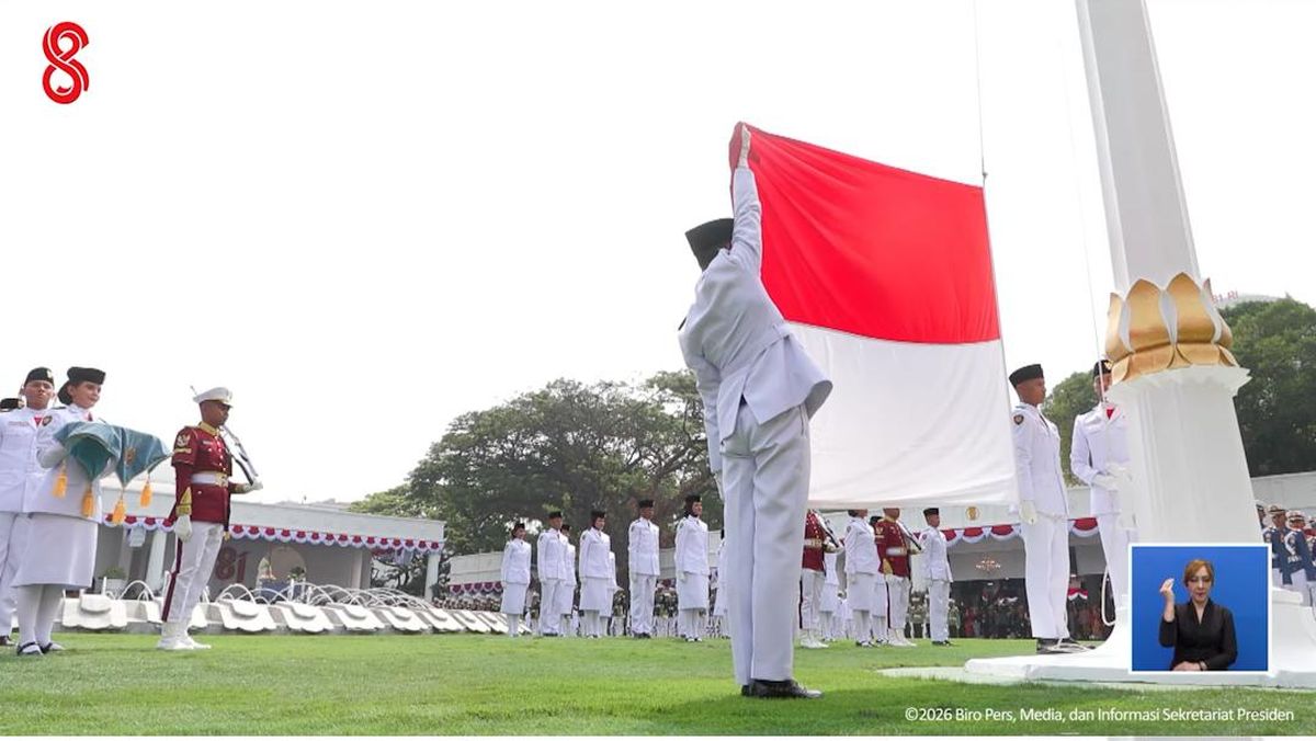 Detik-detik Pengibaran Bendera Merah Putih di Upacara HUT ke-81 RI