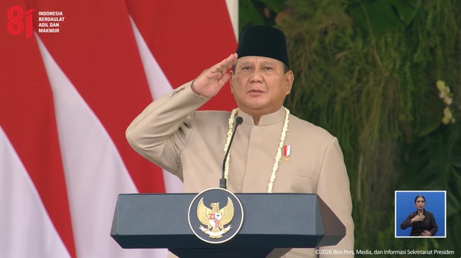 Upacara Penurunan Bendera Negara Sang Merah Putih, Istana Merdeka, 17 Agustus 2026