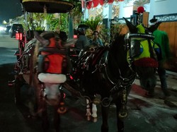 Kuda Andong Lepas Kendali Tabrak 2 Mobil-Pagar di Pakualaman Jogja