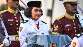 Paskibraka Asal Papua Sempat Gugup Bawa Baki Saat Penurunan Bendera