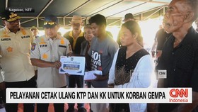 Pelayanan Cetak Ulang KTP dan KK untuk Korban Gempa