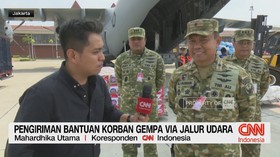 Pengiriman Bantuan Korban Gempa via Jalur Udara