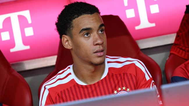 Soccer Football - Pre Season Friendly - Bayern Munich v RB Leipzig - Allianz Arena, Munich, Germany - August 15, 2026 Bayern Munich's Jamal Musiala before the match REUTERS/Angelika Warmuth