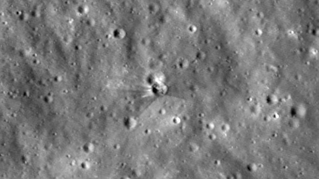 This is an animated after view of the crater formed after a Falcon 9 upper stage struck the Moons surface on Aug. 5, 2026. These images were taken between Aug. 11 and 12 by the Narrow-Angle Camera on NASAs Lunar Reconnaissance Orbiter. These images a