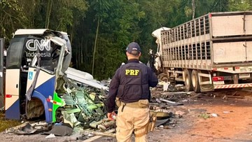 Adu Banteng Truk dan Bus di Brasil, 23 Orang Meninggal Dunia