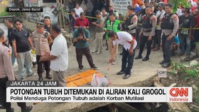 Potongan Tubuh Ditemukan di Aliran Kali Grogol