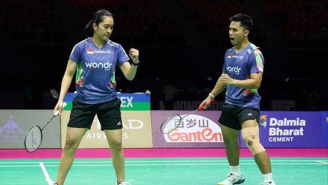 Amri Syahnawi/Nita Violina Marwah saat berlaga di Kejuaraan Dunia Badminton 2026. (Arsip PBSI)