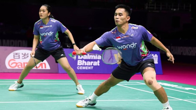 Amri Syahnawi/Nita Violina Marwah saat berlaga di Kejuaraan Dunia Badminton 2026. (Arsip PBSI)