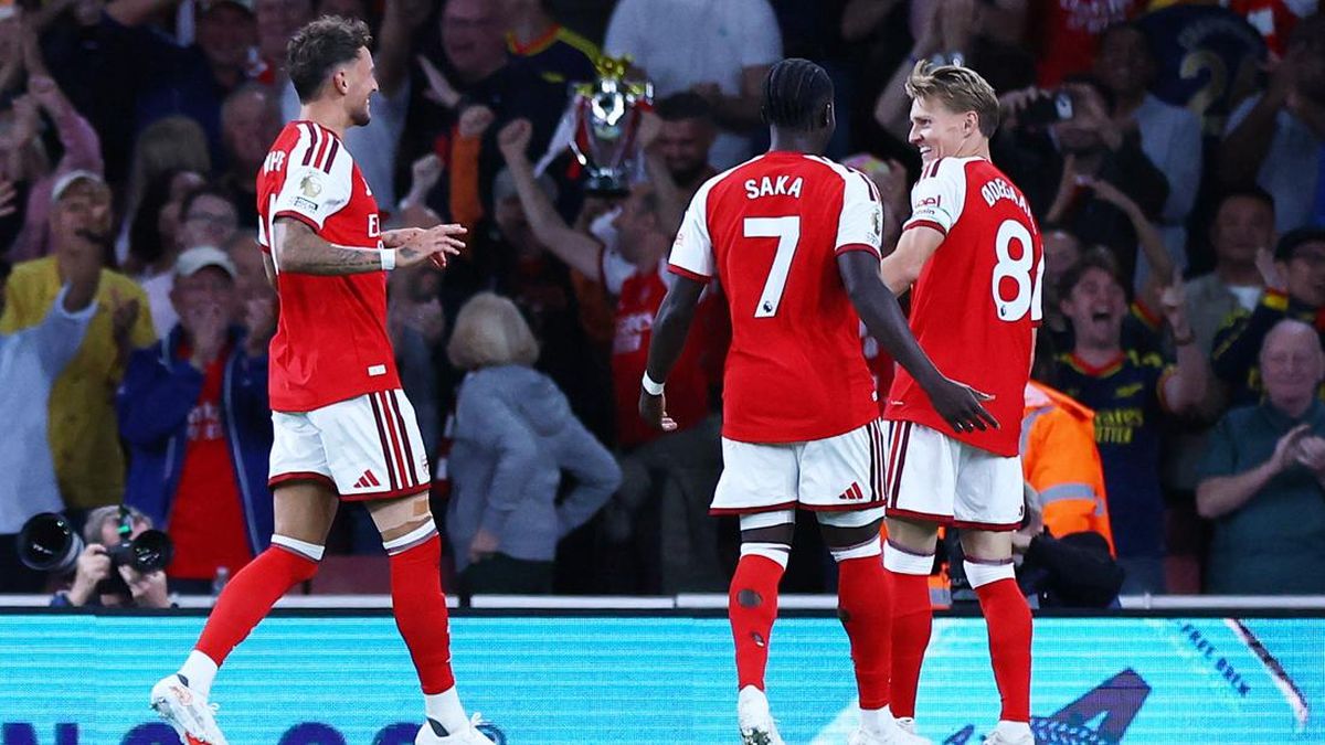 FOTO: Pesta Gol Arsenal di Awal Musim Liga Inggris