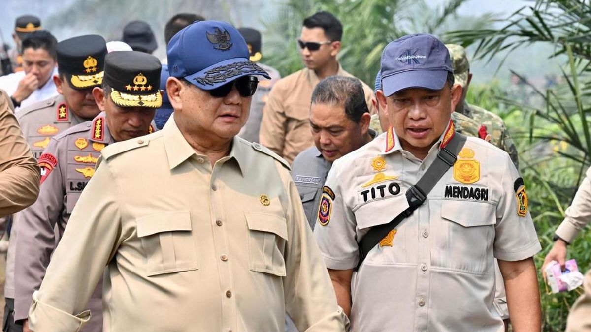 Mendagri Tito Dampingi Prabowo Tinjau Penanganan Karhutla Kalimantan