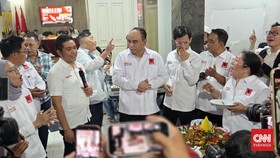 Budi Arie Setiadi saat peringatan HUT ke-12  Projo di kawasan Kalibata, Jakarta Selatan, Minggu (23/8/2026).