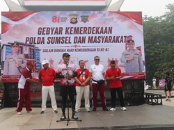 Gebyar HUT RI, Polda Sumsel Hadirkan Layanan Kesehatan-Samsat Keliling