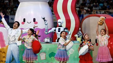 FOTO: Meriah Pembukaan World Humanoid Robot Games di China