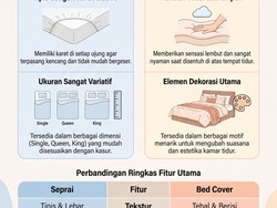 Seprai Vs Bed Cover, Sama-sama Pelapis Kasur tapi Ini Bedanya
