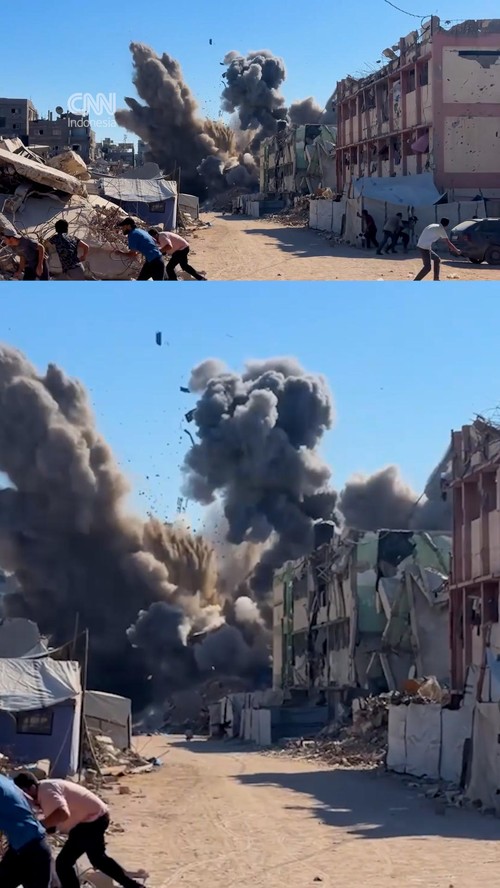 Detik-detik Serangan Israel Hancurkan Fasilitas Desalinasi Air di Gaza