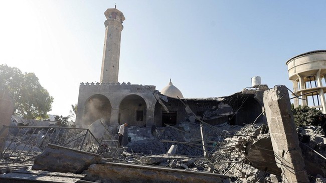 Israel Hancurkan Masjid Bersejarah di Gaza
