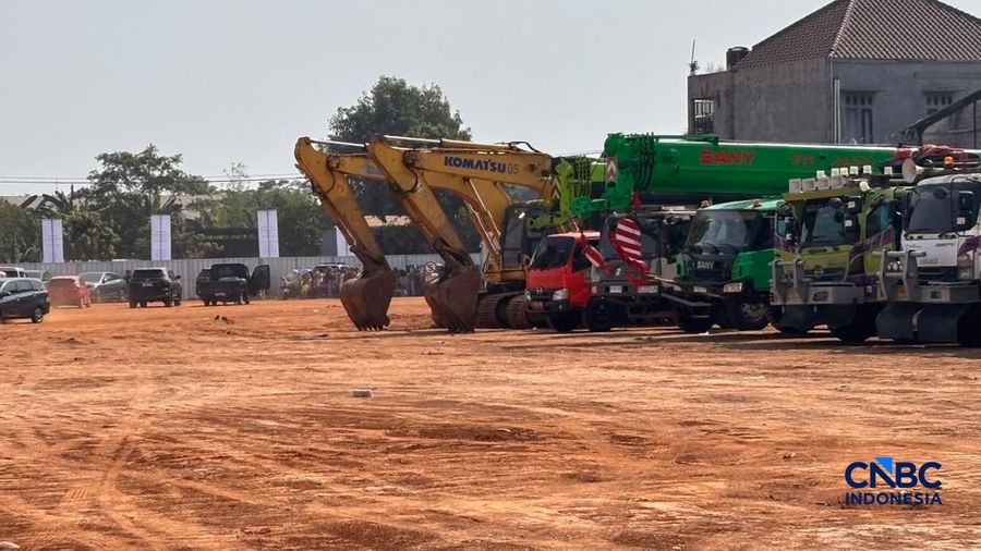Lahan proyek Pengolahan Sampah menjadi Energi Listrik (PSEL) di Kota Bekasi. Proyek dengan nilai investasi Rp3 Triliun ini bisa mengolah 500.000 ton sampah per tahun, Rabu (26/6/2026). (CNBC Indonesia/Firda Dwi Muliawati)