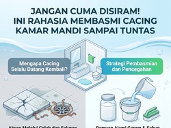 Cacing Suka Muncul di Kamar Mandi? Ini Penyebab dan Cara Atasinya