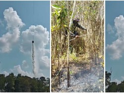 Titik Api Baru di TN Way Kambas Padam Usai Water Bombing