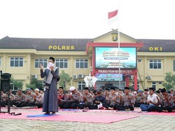 Catat Karhutla Terluas, Polres OKI Gelar Salat Istisqa