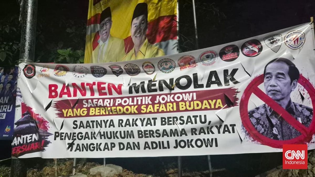 Spanduk Penolakan Safari Jokowi Muncul di Tangerang, PSI Buka Suara
