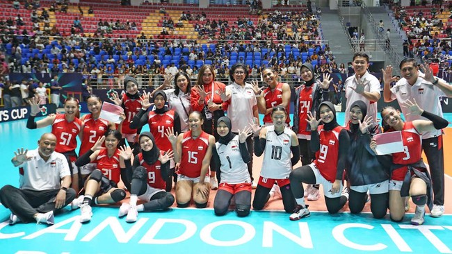 Timnas Voli Putri Indonesia lolos ke perempat final AVC Women's Continental 2026 usai menaklukkan Australia 3-0 di Tianjin, China, Rabu (26/8).