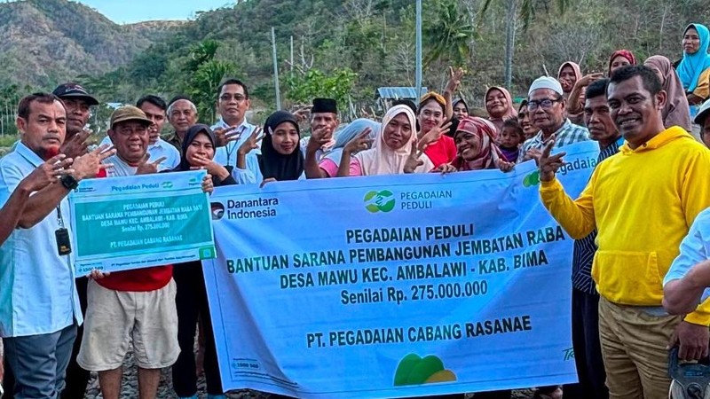 Pegadaian Peduli Bantu Pembangunan Jembatan Raba Sa'u di NTB