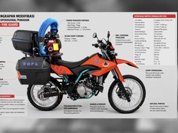 Prabowo Sumbang 100 Unit, Ini Modifikasi Motor Trail Spek Pemadam Karhutla