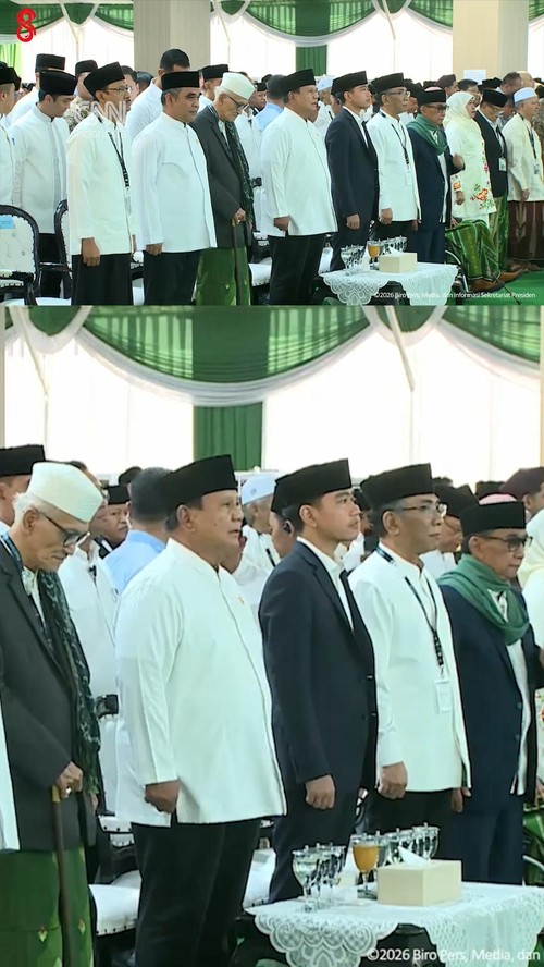 Momen Prabowo-Gibran Hadiri Muktamar ke-35 NU di Jombang