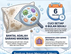 Infografis: Bukan Cuma Sarungnya yang Kotor, Bantal Juga Harus Dicuci