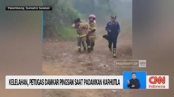 Kelelahan, Petugas Damkar Pingsan Saat Padamkan Karhutla