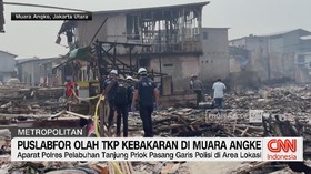 Puslabfor Olah TKP Kebakaran di Muara Angke
