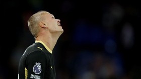 Soccer Football - Premier League - Crystal Palace v Manchester City - Selhurst Park, London, Britain - August 28, 2026 Manchester City's Erling Haaland celebrates scoring their fourth goal REUTERS/Isabel Infantes EDITORIAL USE ONLY. NO USE WITH UNAUT