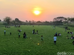 Embung Wanakaya Cirebon Mengering, Pemandangan Hijau Jadi Daya Tarik