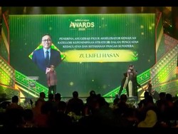 Konsisten Perkuat Ketahanan Pangan Sumatera, Zulhas Raih detikSumatera Awards 2026
