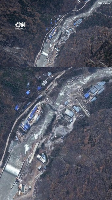 Penampakan Terbaru Banjir Bandang Nepal via Satelit