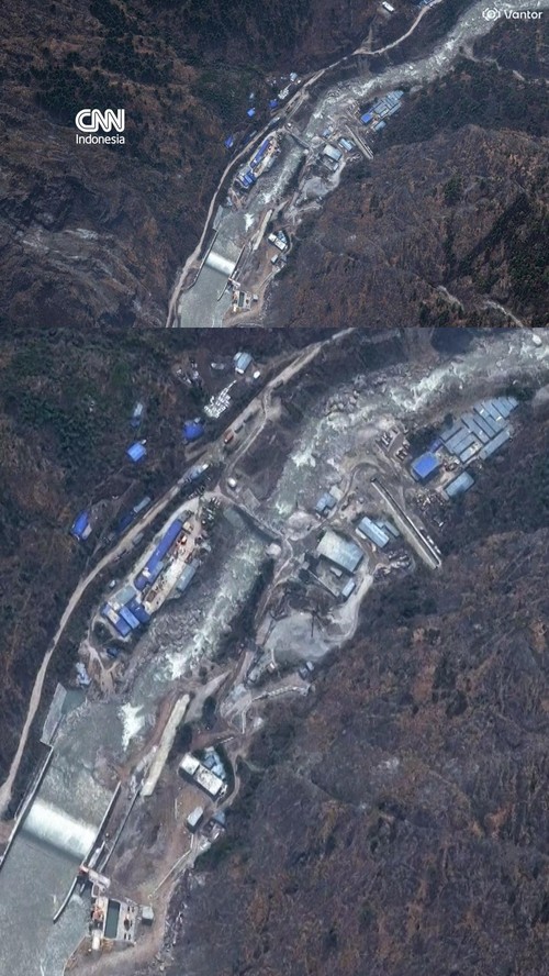 Penampakan Terbaru Banjir Bandang Nepal via Satelit