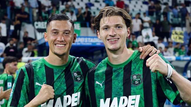 Jay Idzes usai bantu Sassuolo menang atas Torino.