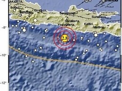 Gempa M 2,8 Terjadi di Perairan Gunungkidul