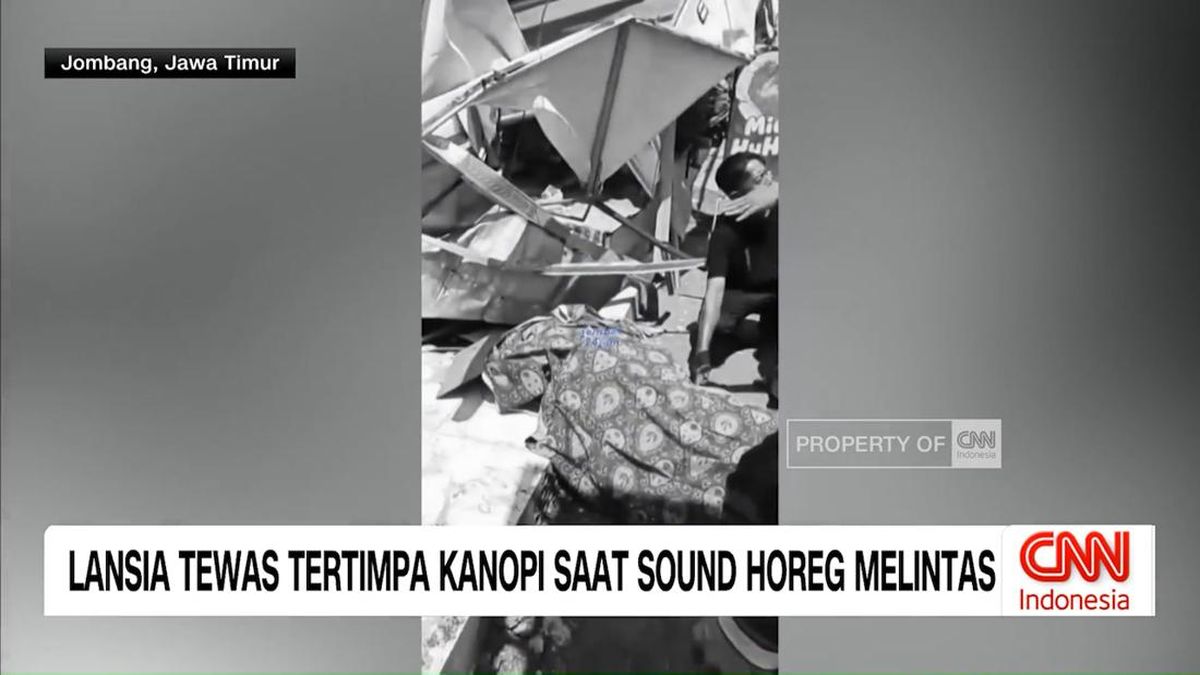 VIDEO: Lansia Tewas Tertimpa Kanopi Saat Sound Horeg Melintas