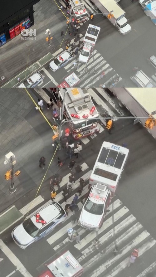 Detik-detik usai Penikaman di Times Square New York AS, 1 Tewas