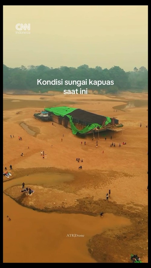 thumbnail video sungai kapuas kering