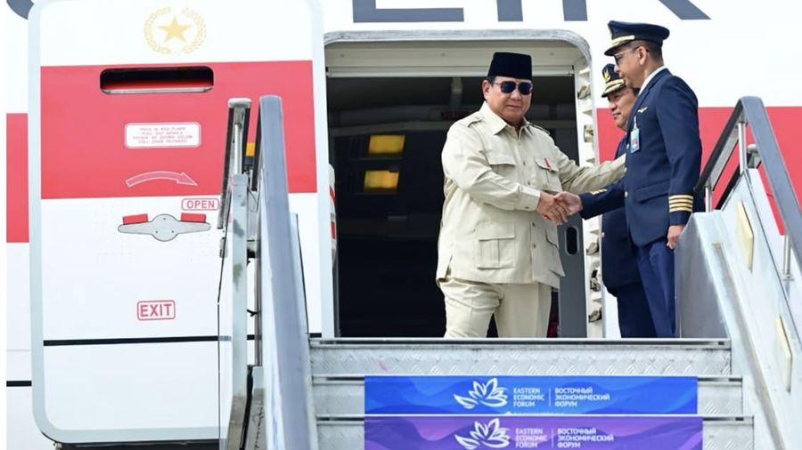 Presiden Republik Indonesia, Prabowo Subianto, bertolak menuju Vladivostok, Rusia, pada Selasa (1/9/2026), untuk menghadiri Eastern Economic Forum (EEF) ke-11 sebagai tamu kehormatan utama nan digelar di Far Eastern Federal University (FEFU). (Instagram/sekretariat.kabinet)