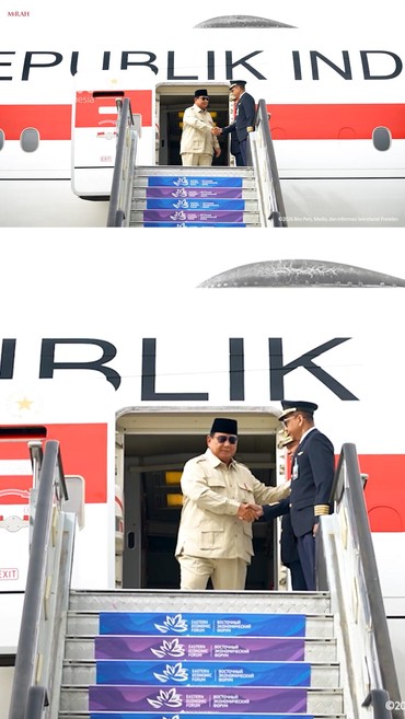 Momen Prabowo Tiba di Vladivostok Rusia untuk Hadiri EFF ke-11