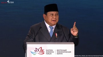 5 Momen Prabowo Dapat Tepukan Meriah saat Pidato di Depan Putin