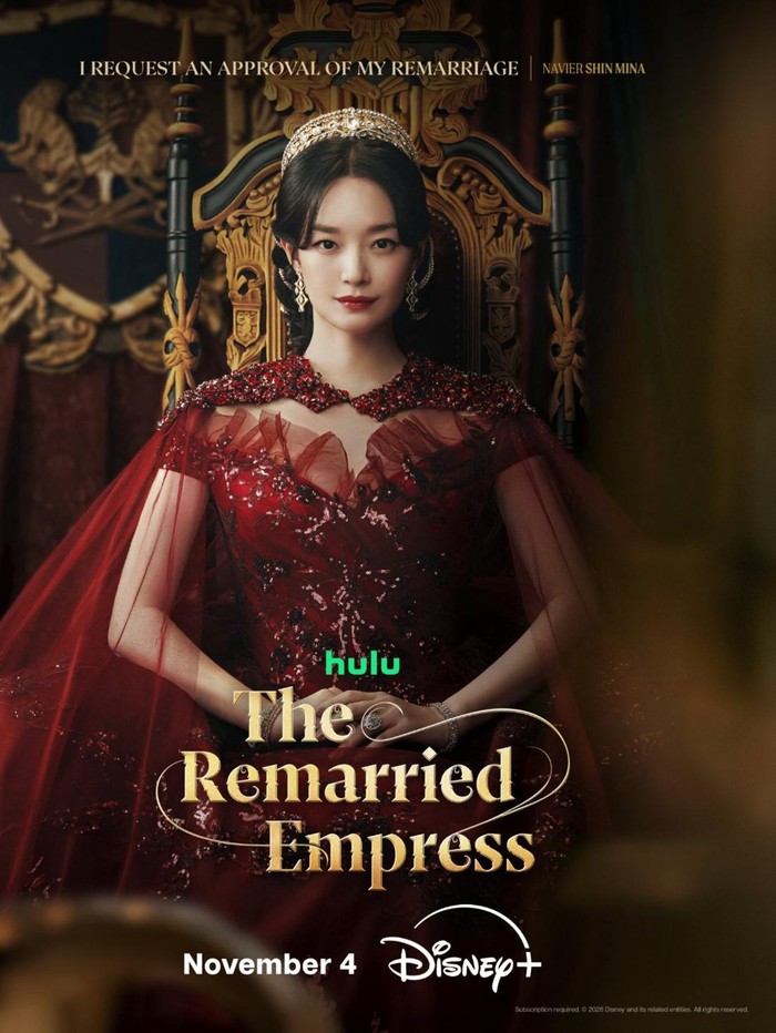 Setelah cukup lama vakum dari layar kaca, aktris Korea Shin Min Ah akhirnya comeback melalui drama Korea bertema romansa kerajaan berjudul The Remarried Empress./ Foto: Disney+