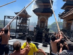 Pura Puseh Batumadeg Nusa Penida Terbakar, Diduga dari Bakar Sampah